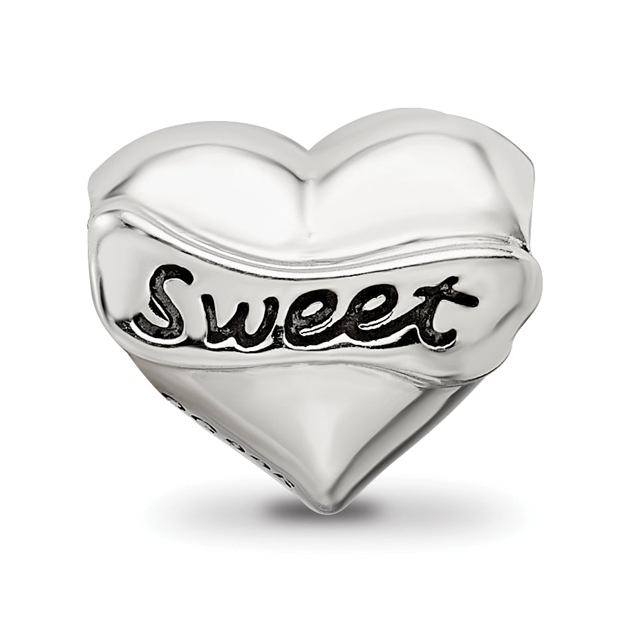 Sterling Silver Reflections Crystals Sweet 16 Heart Bead