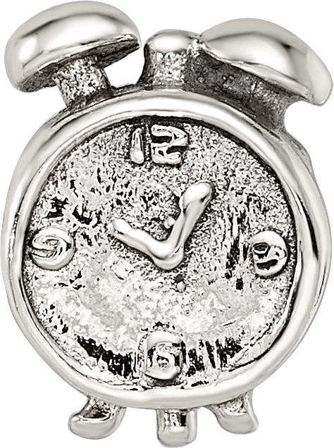 Sterling Silver Reflections Alarm Clock Bead