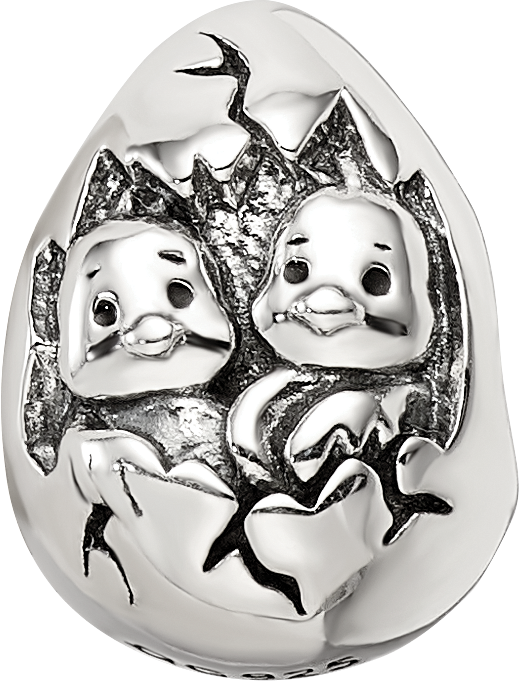 Sterling Silver Reflections Easter Chicks Bead
