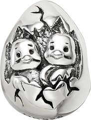 Sterling Silver Reflections Easter Chicks Bead