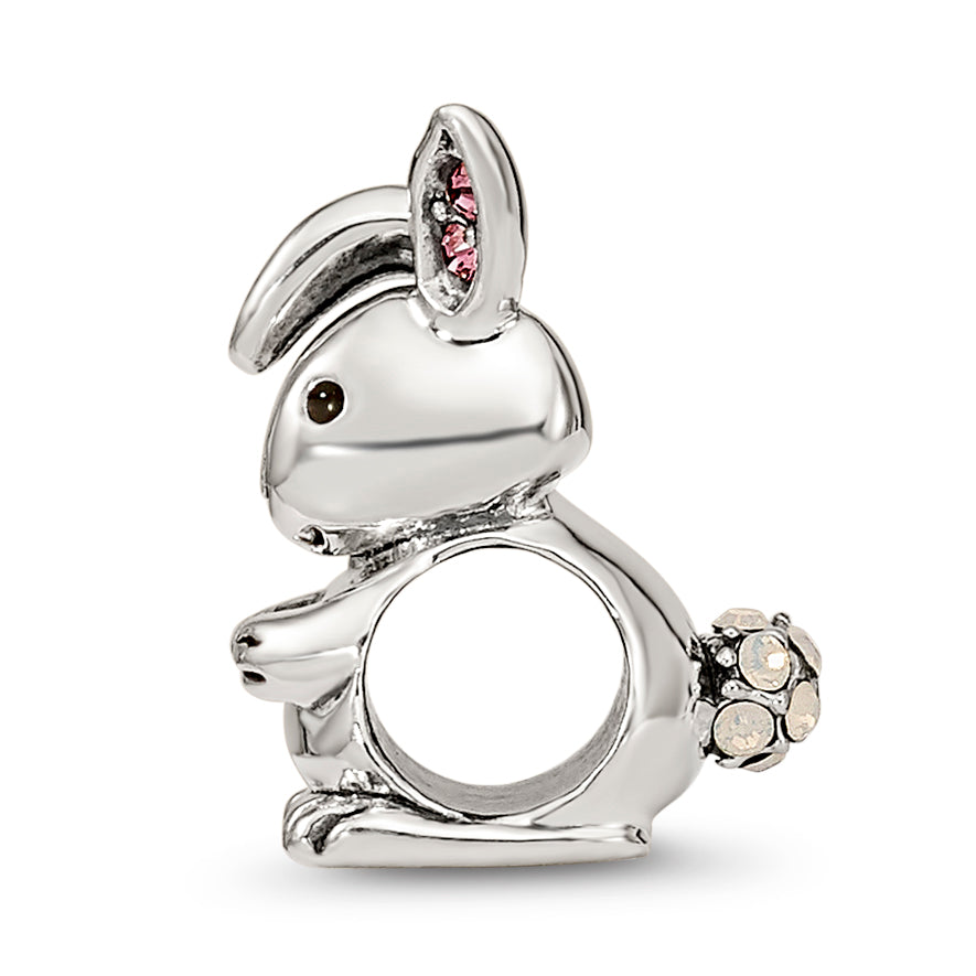 Sterling Silver Reflections Crystals Bunny Bead