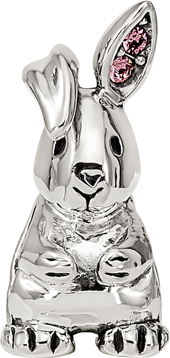 Sterling Silver Reflections Crystals Bunny Bead