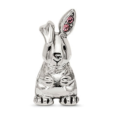 Sterling Silver Reflections Crystals Bunny Bead