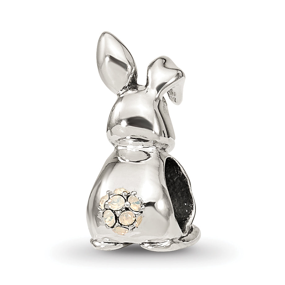 Sterling Silver Reflections Crystals Bunny Bead