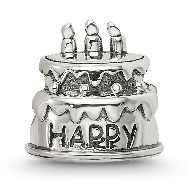 Sterling Silver Reflections Birthday Cake Bead