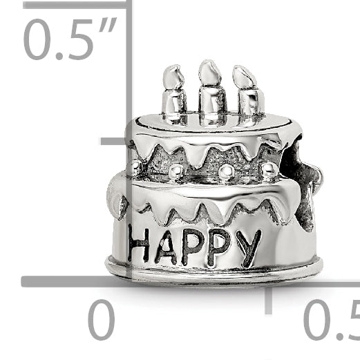 Sterling Silver Reflections Birthday Cake Bead