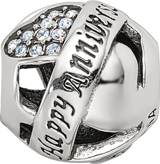 Sterling Silver Reflections Crystals Anniversary Bead