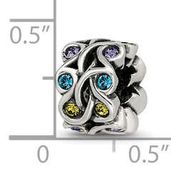 Sterling Silver Reflections Crystals Mandala Spacer Bead