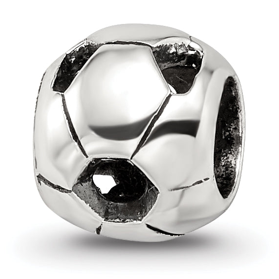 Sterling Silver Reflections Soccer Ball Bead Main image