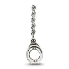 Sterling Silver 925 Handbag Themed Bead with Antiqued Finish