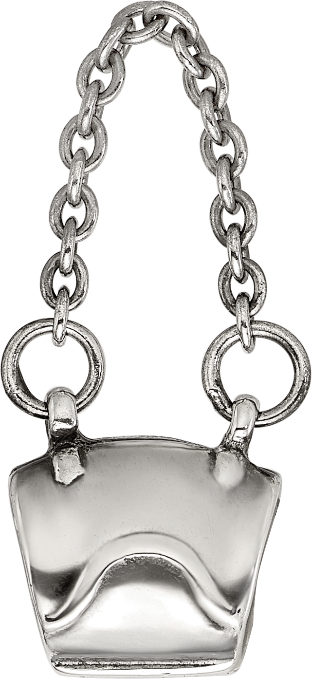 Sterling Silver 925 Handbag Themed Bead with Antiqued Finish
