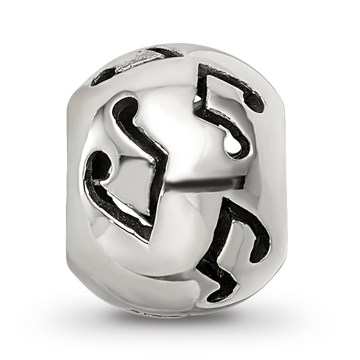 Sterling Silver Reflections Cutout Music Note Bead