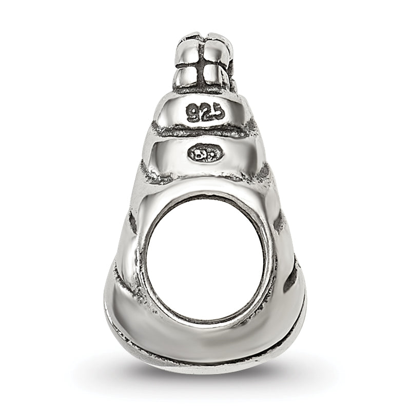 Sterling Silver 925 Striped Handbag Bead with Antiqued Finish Elegant Charm Secondary image