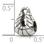 Sterling Silver 925 Striped Handbag Bead with Antiqued Finish Elegant Charm