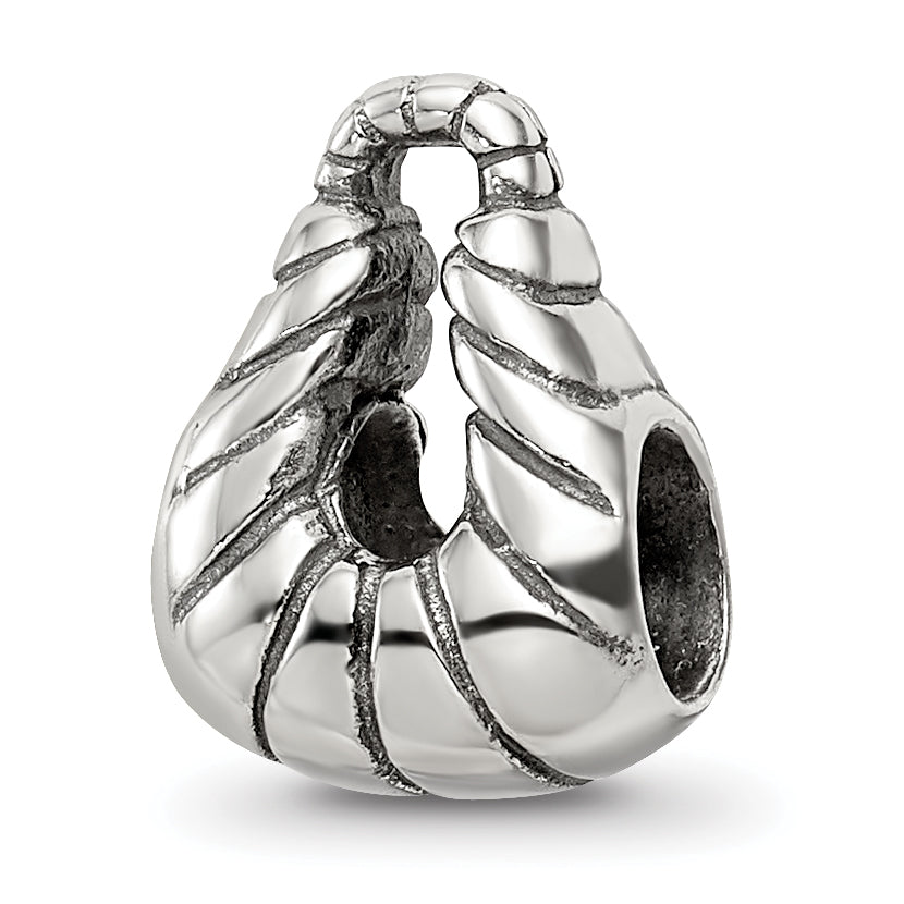 Sterling Silver Reflections Striped Handbag Bead Main image