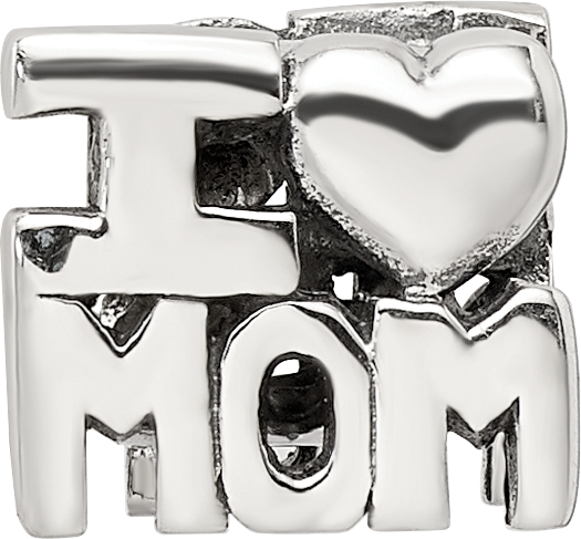 Sterling Silver Reflections I HEART MOM Bead