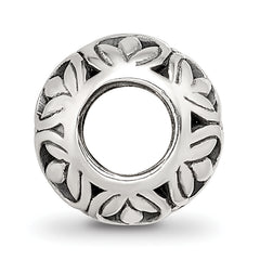 Sterling Silver Reflections CZ Leaf Filigree Bead