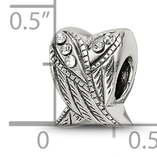 Sterling Silver Reflections Preciosa Crystal Wings Bead
