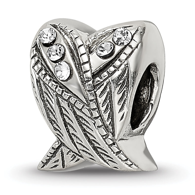 Sterling Silver Reflections Preciosa Crystal Wings Bead