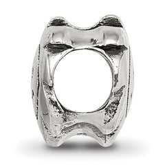 Sterling Silver 925 Smiling Sun Bead with Antiqued Finish Solid Cast