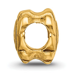 Sterling Silver 925 Gold-Plated Smiling Sun Bead with Polished Finish