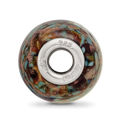 Ster.Silver Reflections Multi-color Glitter Desert Sunset Fenton Glass Bead