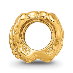 Sterling Silver Gold-Plated Butterfly Bead with Polished Finish Elegant Themed Design