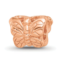 Sterling Silver Reflections Rose Gold-plated Butterfly Bead