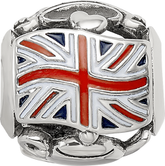 Sterling Silver Reflections Enameled England Theme Bead