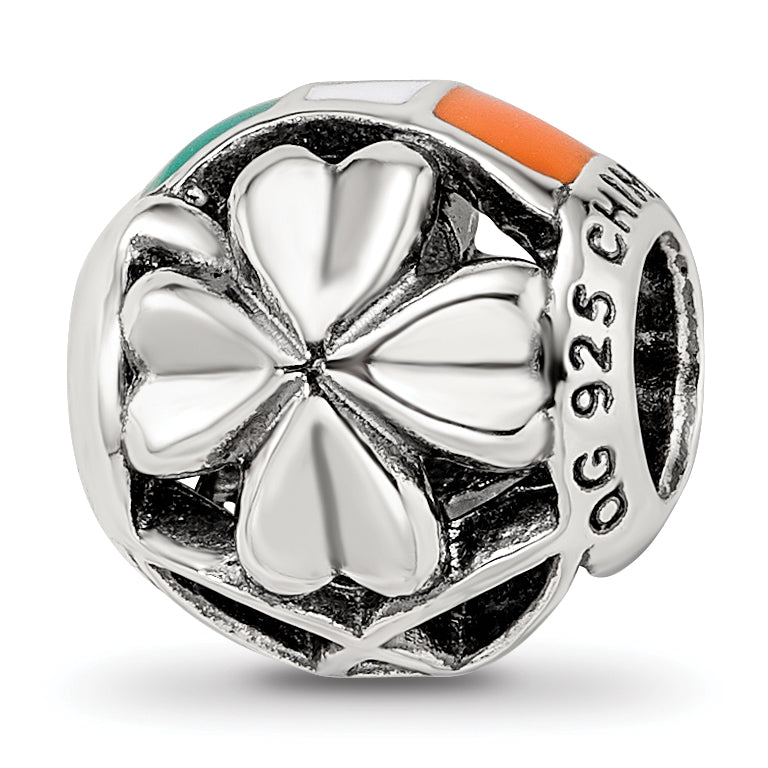 Sterling Silver Reflections Enameled Ireland Theme Bead