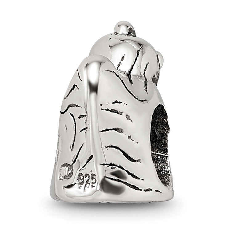 Sterling Silver 925 Antiqued Chicken Bead with Themed Design