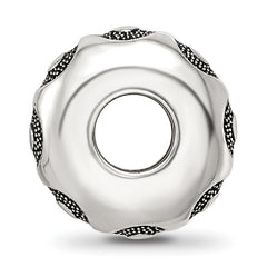 Sterling Silver Reflections Antiqued Circle Pattern Bead