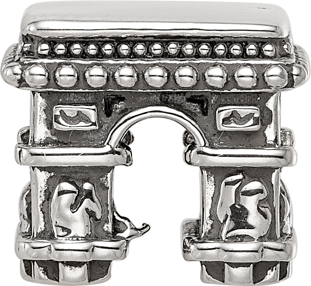Sterling Silver Reflections Antiqued Arc De Triomphe Bead