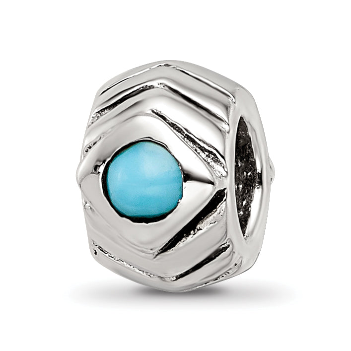 Sterling Silver Reflections Turquoise Bead