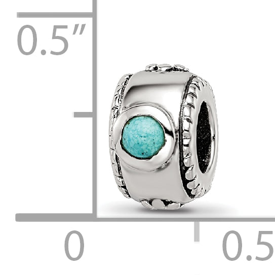 Sterling Silver Reflections Turquoise Bead