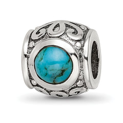 Sterling Silver Reflections Turquoise Bead