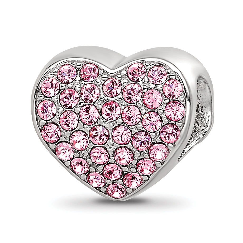 Sterling Silver Reflections Crystals Nurse Heart Bead