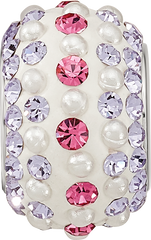SS Reflections Rhod-pl Pink/Purple Preciosa Crystal & Imitation Pearl Bead