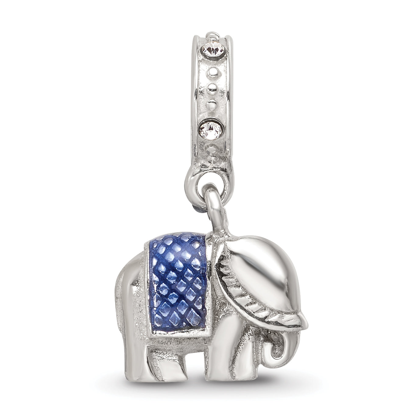 SS Reflections Preciosa Crystal Enamel Elephant Dangle Bead