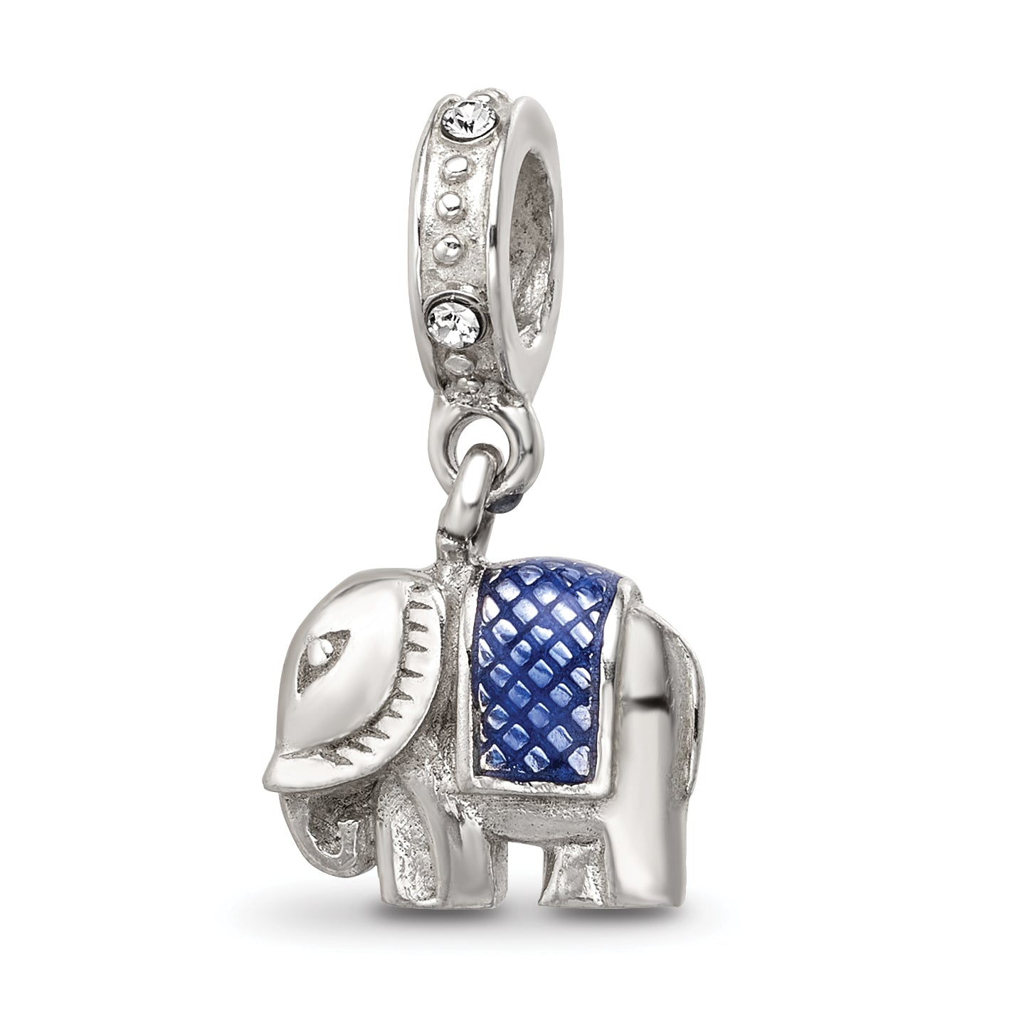 SS Reflections Preciosa Crystal Enamel Elephant Dangle Bead