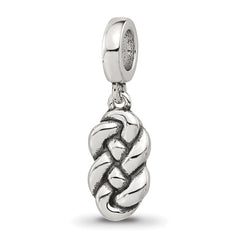 Sterling Silver Reflections Polished Braided Knot Family Dangle Bead