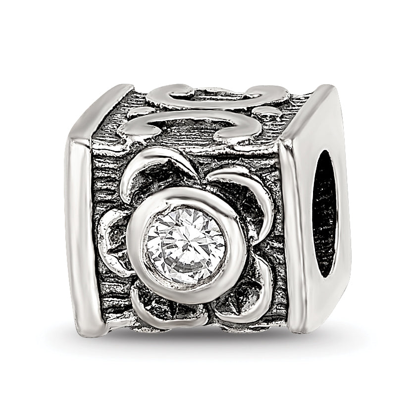Sterling Silver Reflections CZ Bead
