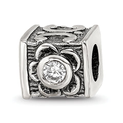 Sterling Silver Reflections CZ Bead