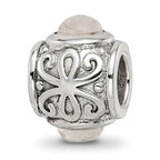 Sterling Silver 925 Moonstone Bead with Antiqued Finish Sophisticated Design