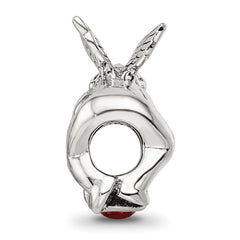 Sterling Silver Reflections January CZ Antiqued Bead