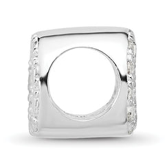 Sterling Silver Reflections Rhodium-plated CZ Infinity Bead