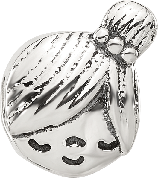 Sterling Silver Reflections Little Girl Head Bead