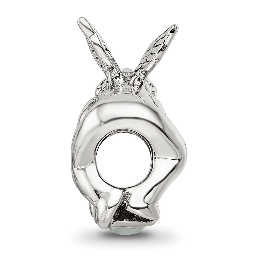 Sterling Silver 925 Antiqued June CZ Bead with Vintage Charm