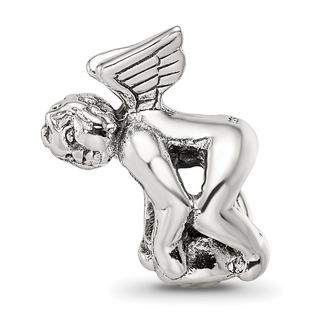 Sterling Silver 925 Antiqued June CZ Bead with Vintage Charm
