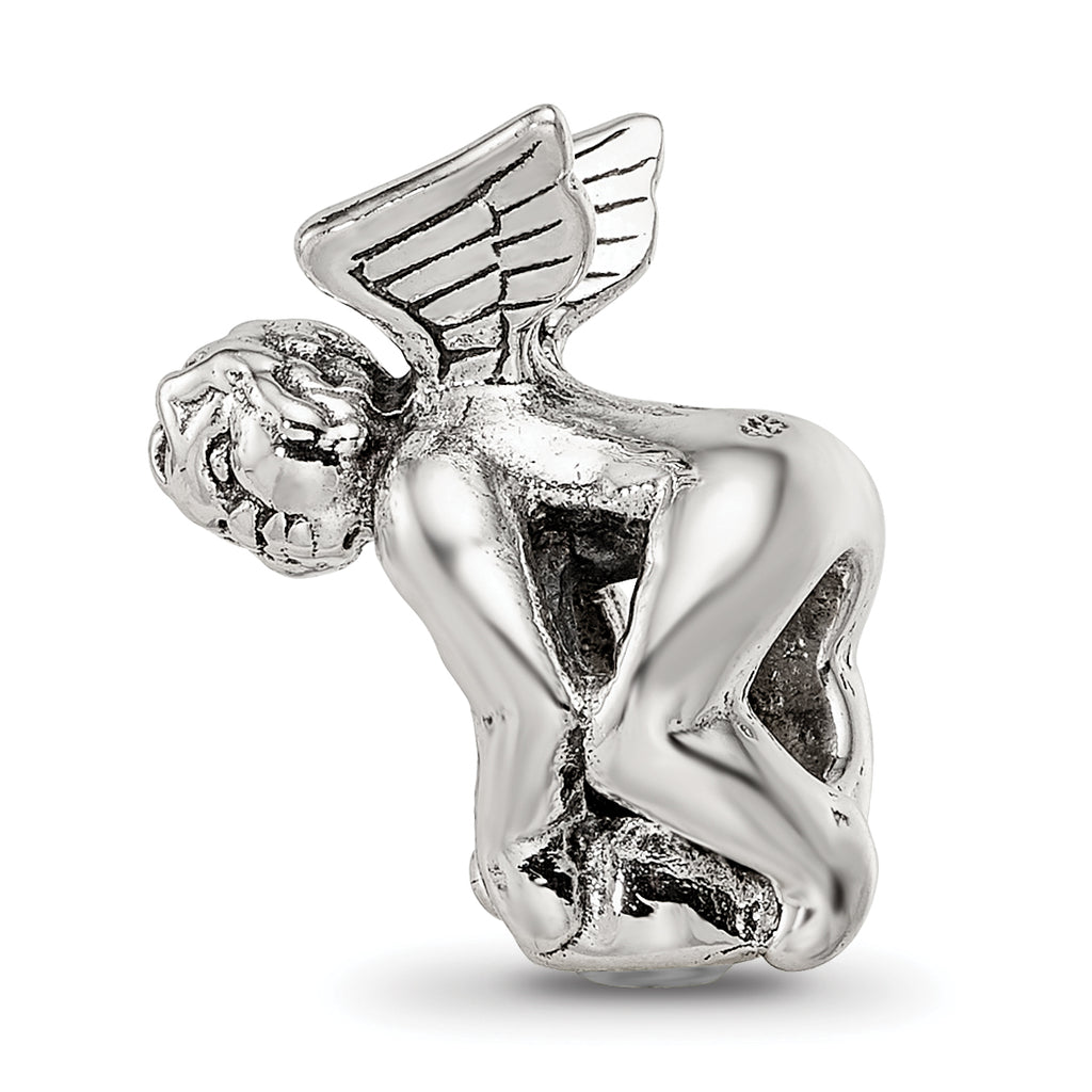 Sterling Silver 925 Antiqued June CZ Bead with Vintage Charm
